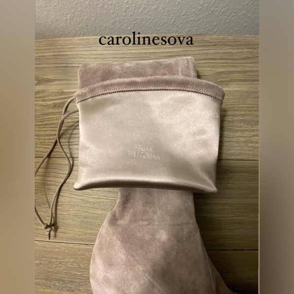 Authentic Stuart Weitzman Highland Boot Slate Suede Over the Knee Boots - Picture 6 of 8